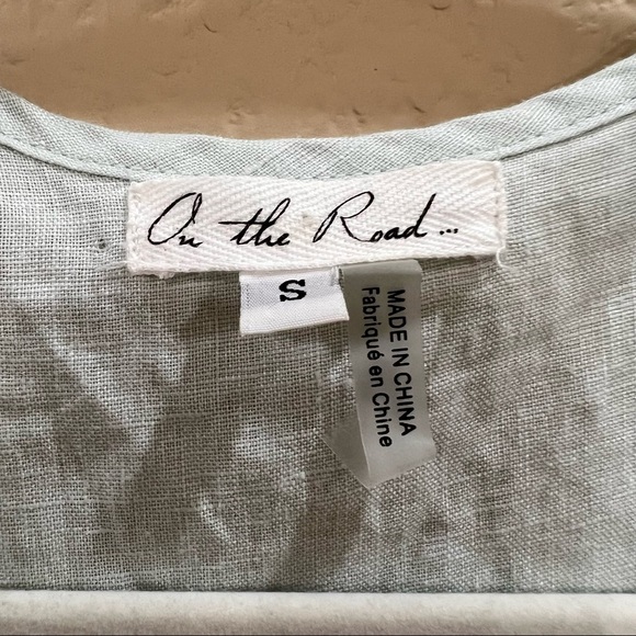 Young Fabulous Broke On The Road Maddox Linen Jumpsuit Blue Sz S 100% Linen Boho - Picture 3 of 16